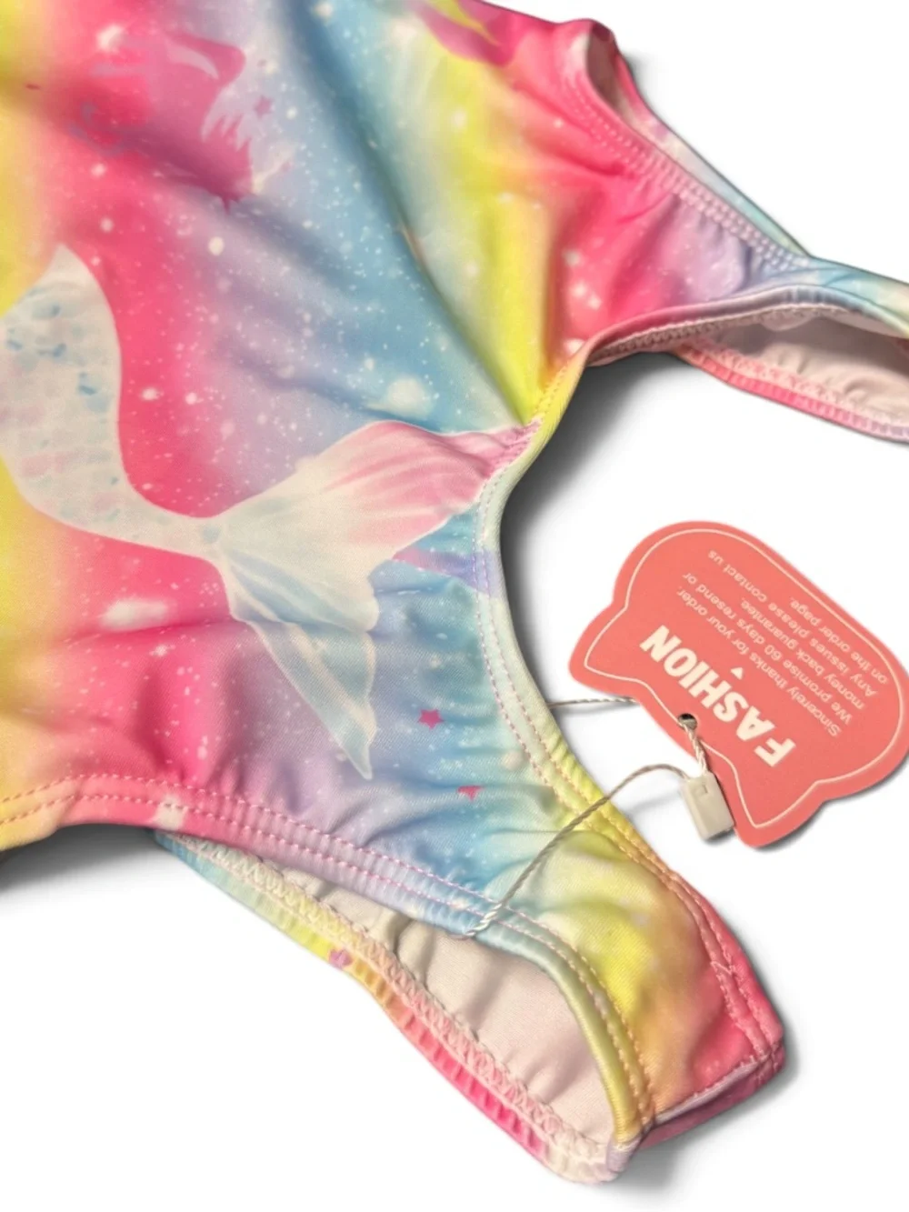 NWT Girls Unicorn Mermaid Swimsuit 4T/5T Rainbow One Piece Swim